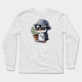 Penguin Gardening Long Sleeve T-Shirt